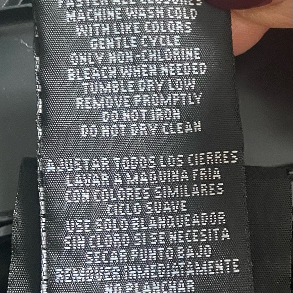 CB Black Moto Jacket Knit Back  Asymmetrical Zip with Pockets Womens Sz M - Picture 8 of 8